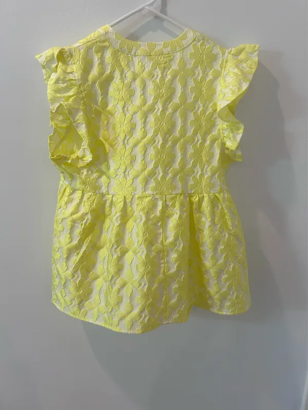 Entro chartreuse jacquard top - Image 4