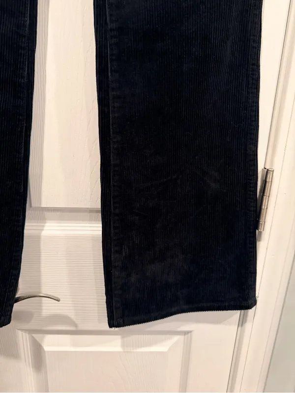 NWOT Wrangler Corduroy Flare Pants Size 6 Black High Rise Stretch - Image 4