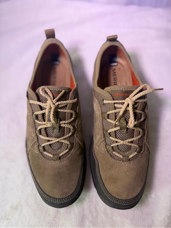 Merrell Tan Suede Slip-On Clog Sneakers - Image 9