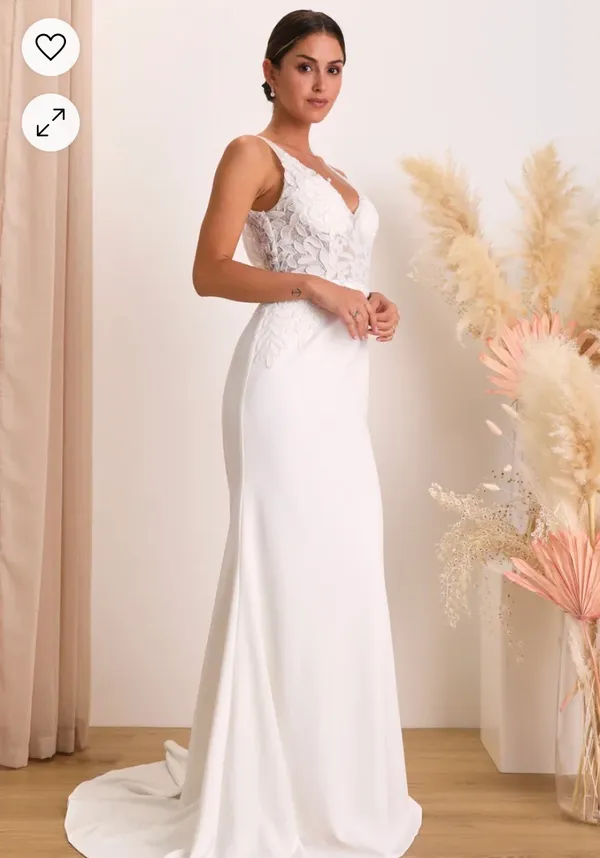 Lulus Nwot White Beaded Maxi Dress Size Medium MSRP $258 - Image 4