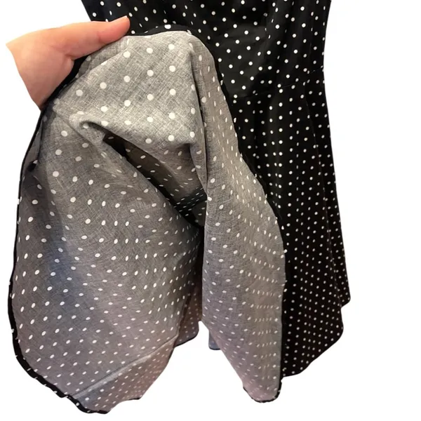 Grace Karin Polka Dot Dress Sleeveless Black White Fit and Flare Pin Up 60s Sz M - Image 9