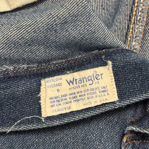 Wrangler Lace Up Jeans Womens 8 Blue Pink Ribbon High Rise Straight Leg USA 0372 - Image 9
