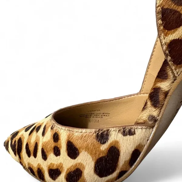 Gianni Bini Leopard Haircalf Stiletto‎ Heels 6.5 Y2K - Image 4