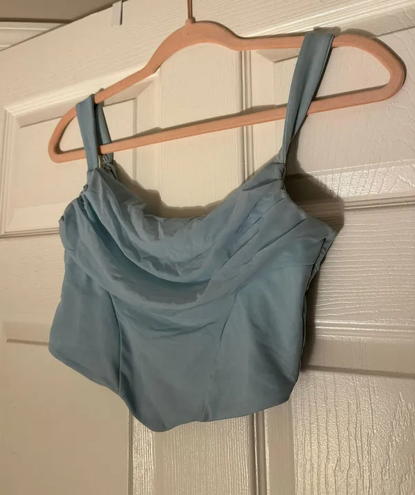 Oh Polly Aqua Crop Top - Image 3