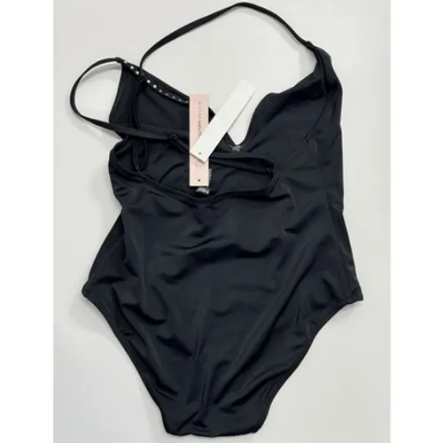 Aqua Swim Black Rhinestone Studded V-Neck One Piece Swimsuit XS NEW - Image 3