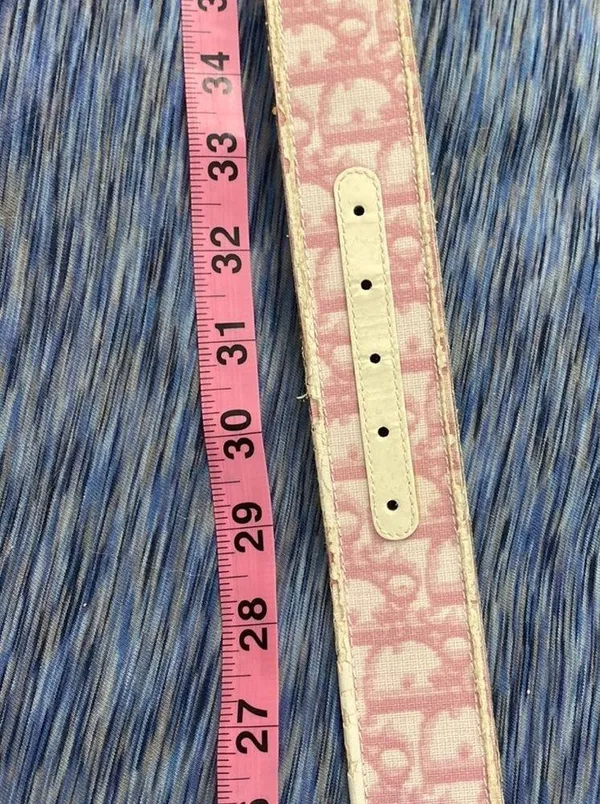 Authentic Pink Monogram Belt - Image 9