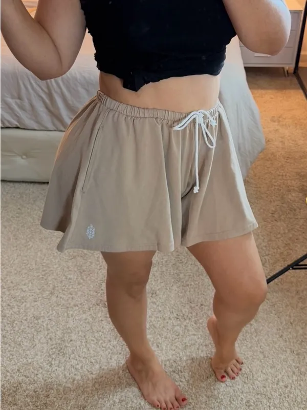 FP Movement by Free People Taupe Drawstring‎ Skort - Image 11