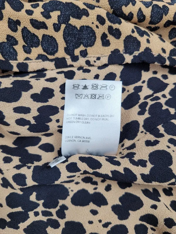 Reformation Dusk Dress Midi Animal Print Size 0 Open Back - Image 11