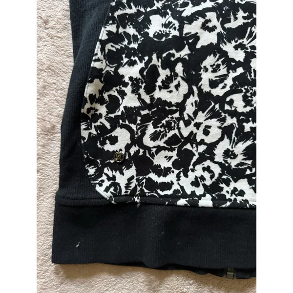 Lululemon Womens Cozy Cuddle Up Jacket Fleur Sombre White Black Fleece Sz 2 - Image 7