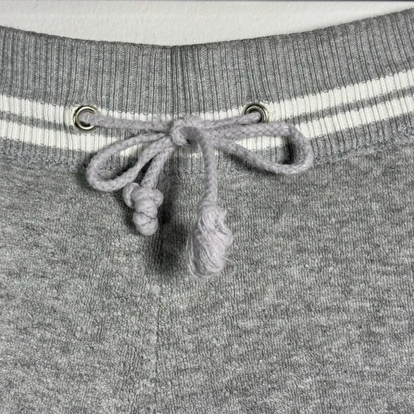 NYL New York Laundry Womens Gray‎ Wide Leg Sweatpants Striped Waist Drawstring M - Image 4