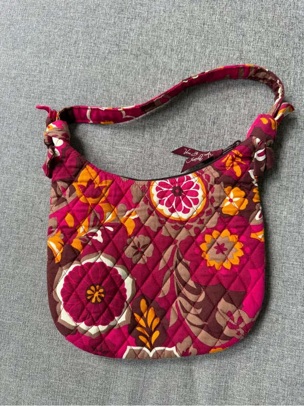 Vera Bradley Retired Olivia Bag in Pink Carnaby Print Hobo Small Shoulder Purse - Image 3