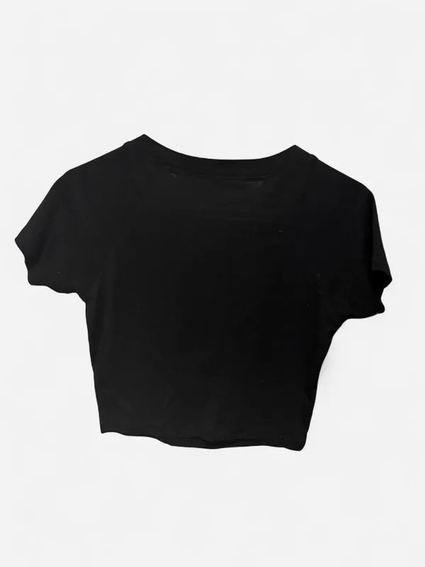 Black PacSun cropped top with button detail, size M #pacsun #cropped - Image 2