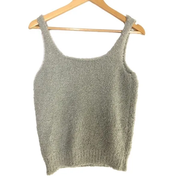 SKIMS (G1) Cozy Knit Boucle Tank Top Sleeveless Scoop Neck Aqua Blue NWT 2X 3X - Image 3