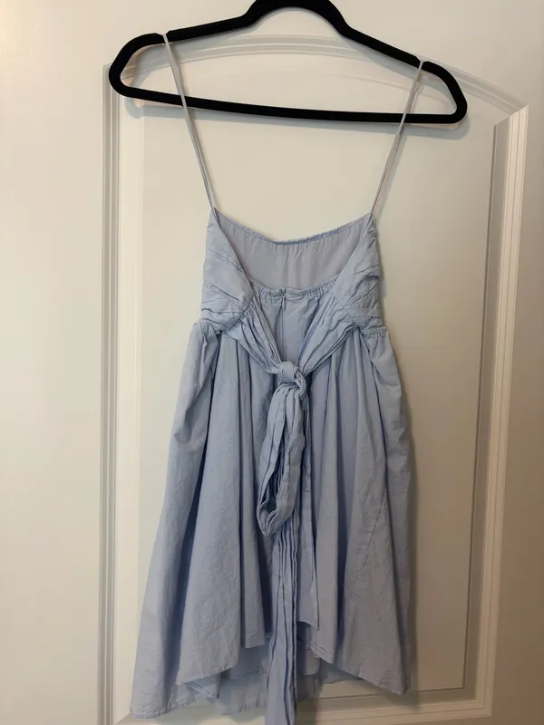 Storia Light Blue Spaghetti Strap Mini Dress - Image 3