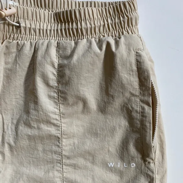 WILO THE LABEL Parachute‎ Pant Clay Beige Nylon Mesh Lined Joggers WL-323-04-M - Image 6