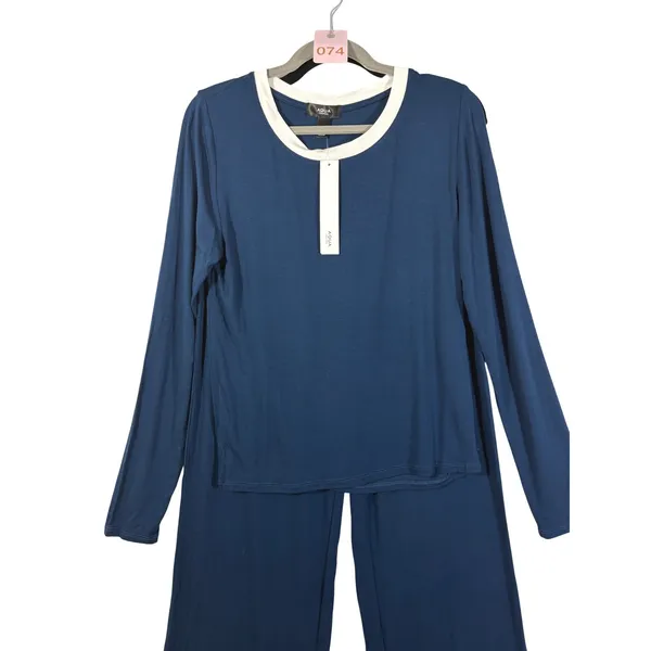 AQUA Sleep Great Escape Pajama Set Starry Night Blue Long Sleeve S I2968 - Image 7