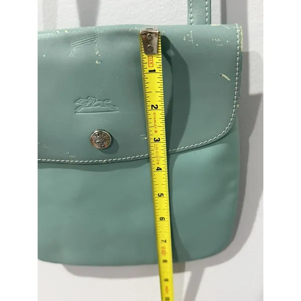 Longchamp‎ Le Pliage Leather Shoulder Bag Crossbody Made In France Vintage L - Image 12