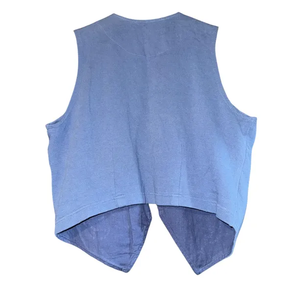 Vintage Patchwork Floral Cropped‎ Vest Women's PETITE Medium Beaded Western 80s - Image 6
