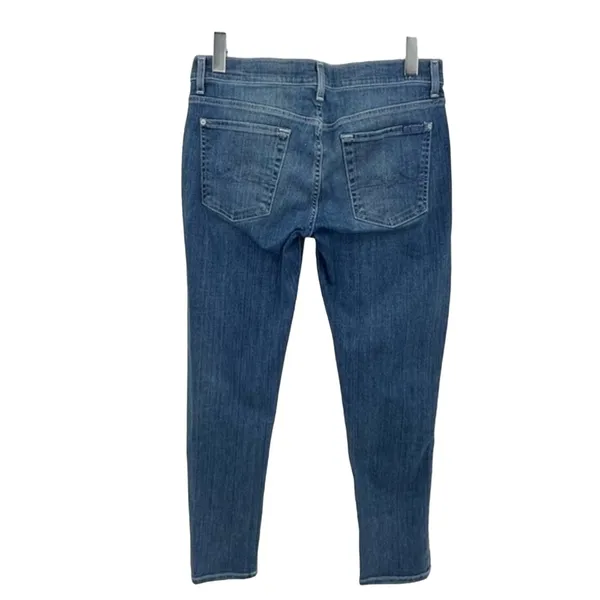 7 For All Mankind Josefina skinny boyfriend blue medium wash denim jeans 28 - Image 4