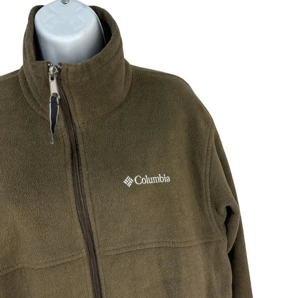 Columbia Sportswear Fleece Jacket Men’s Size M Olive Green Full Zip Warm - Image 2
