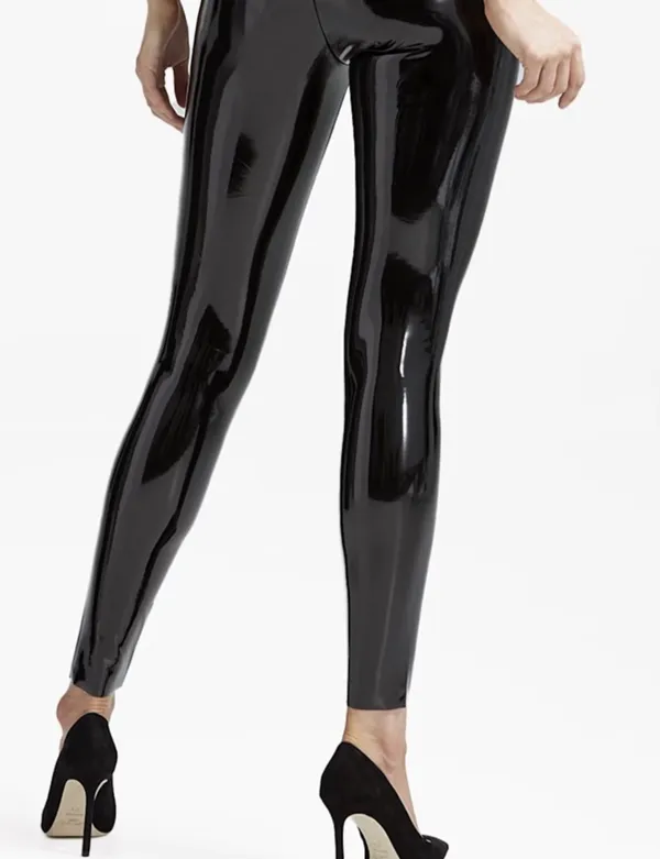 Commando Black Faux Patent Leather Legging (Style SLG25) - Image 7