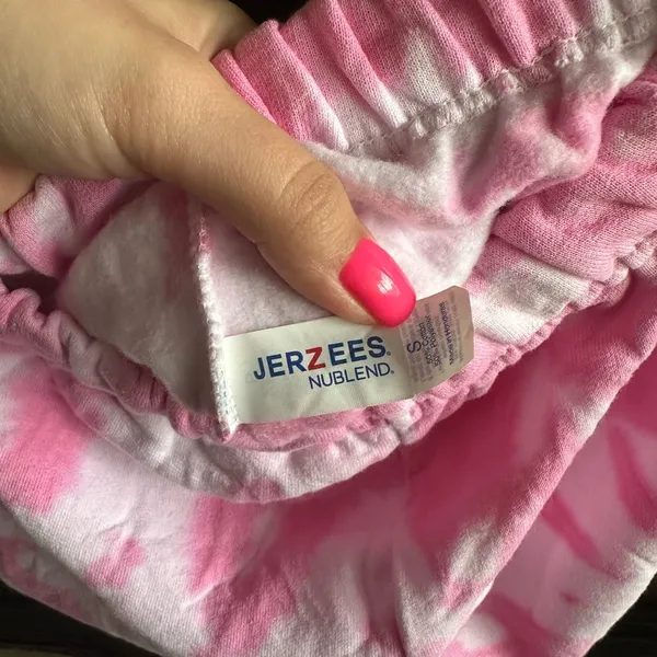 Jerzees Pink Tie Dye sweatpants unisex size S - Image 3