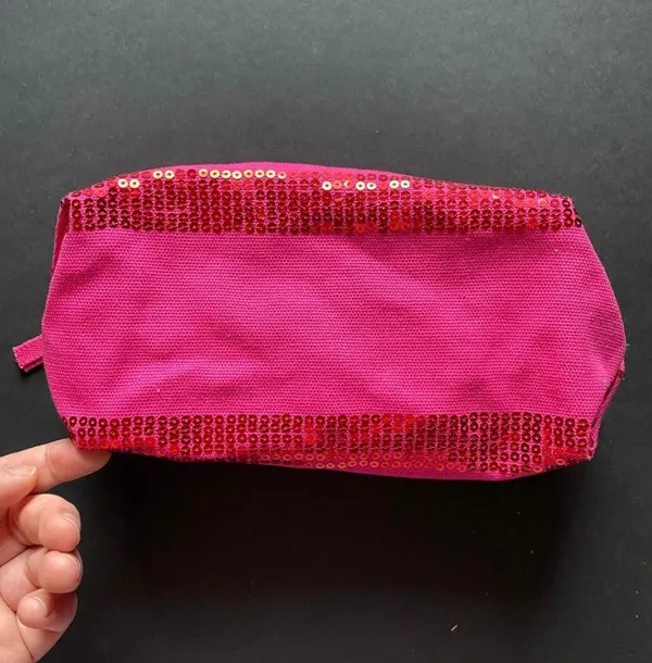 Victoria's Secret Sequin Makeup Cosmetic Bag - Image 4