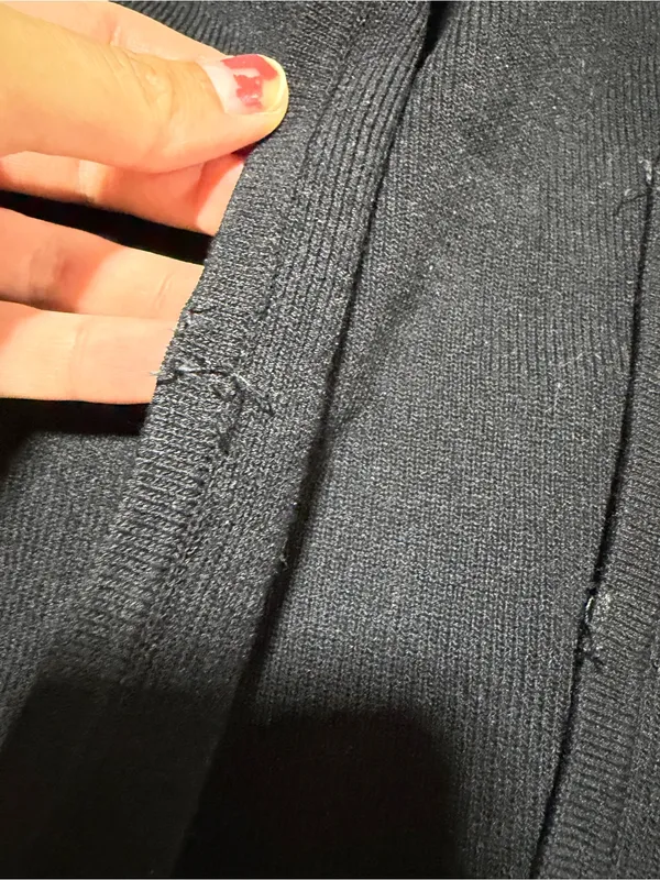 7 for all mankind Black Cropped Open-Front cardigan Sweater XS - Image 4