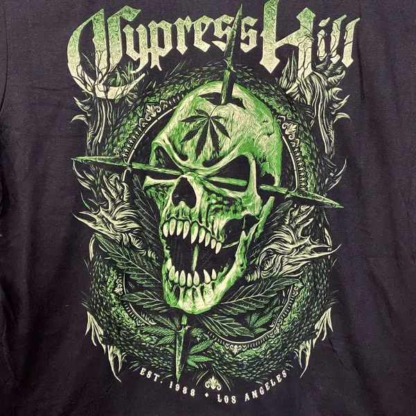Cypress Hill Skull Graphic Black T-Shirt XXL - Image 2