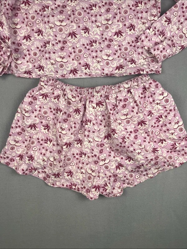 For Days Floral Pajama Set in organic cotton Size: Medium - Image 5