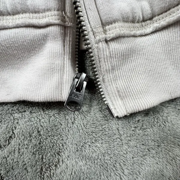 Abercrombie & Fitch Vintage Y2K Spellout Zip Up Hoodie Womens XS Sherpa Lined - Image 9