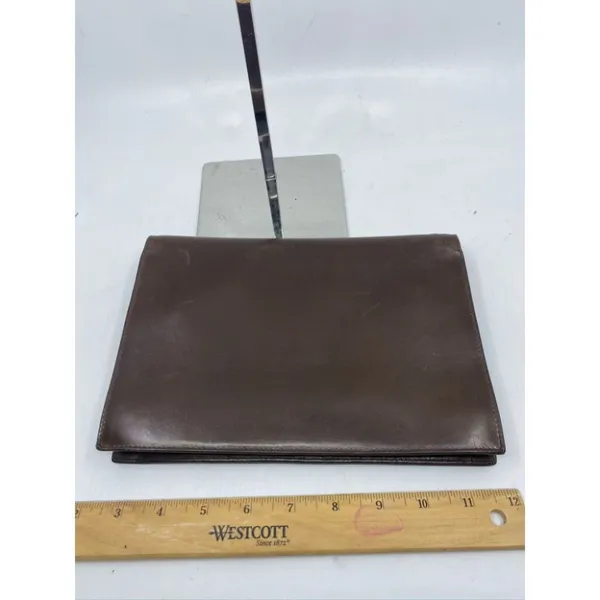 Salvatore Ferragamo Vintage Brown Clutch - Image 4