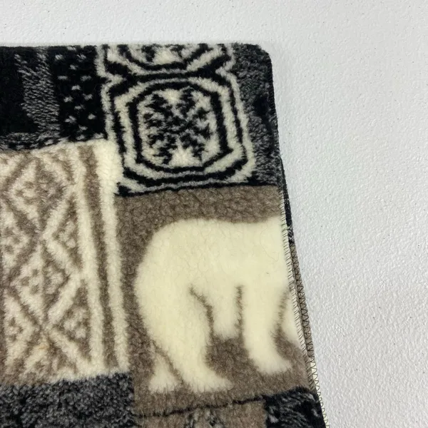 Vintage adult unisex soft fleece deer polar‎ bear warm winter scarf accessories - Image 3