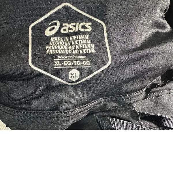 ASICS Women's Athletic Running Shorts Navy Blue Geometric‎ Pattern XL no liner - Image 4