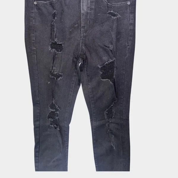 Aeropostale High Rise Jeggings Size 8 Distressed‎ Denim Grunge Punk Streetwear - Image 3