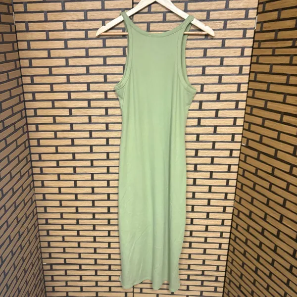 Richer Poorer Green‎ Ribbed Midi Dress Size Large - Image 2
