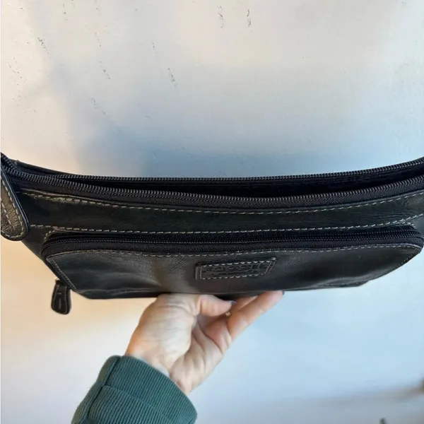 Fossil Black Pebble Leather‎ Crossbody Purse - Image 3