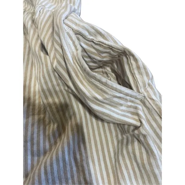 Béchamel tan & white striped a-line dress‎ cottage boho sz Med Petite - Image 7