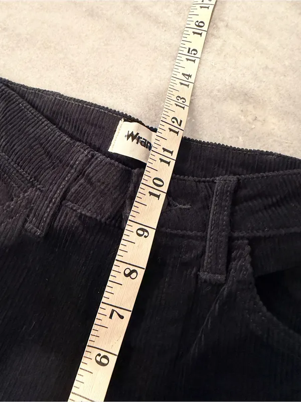 NWOT Wrangler Corduroy Flare Pants Size 6 Black High Rise Stretch - Image 9