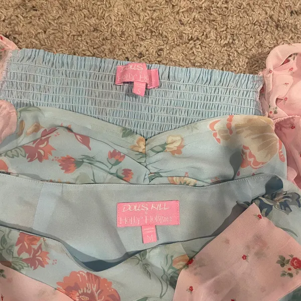 Dollskill x Holly Hobbie Floral Milkmaid Top and Mini Skirt Set - Image 6
