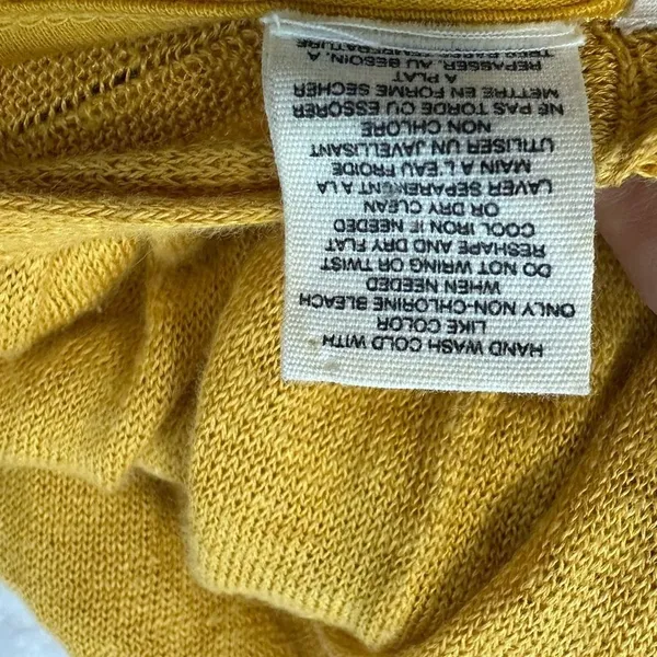 Anthropologie By Moth Mustard Sweater Wrap Puff Sleeve Mini Dress Pockets XS - Image 6
