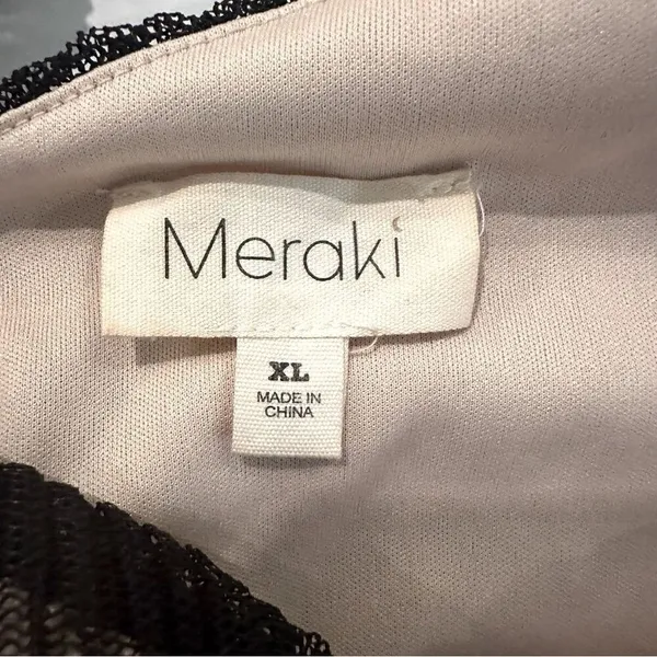 Meraki Illusion‎ Ruched Crop Top Womens XL Black Whimsigoth Goth Dark Romance - Image 6