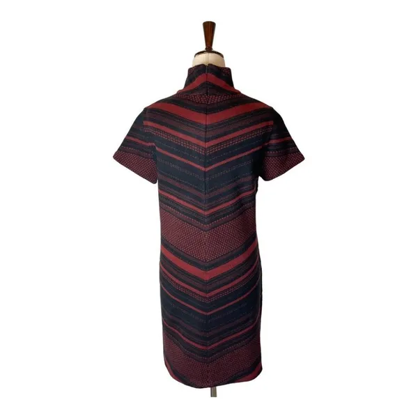 Amanda Uprichard Black And‎ Red Knit Keyhole Mock Neck Sweater Dress Size M - Image 2