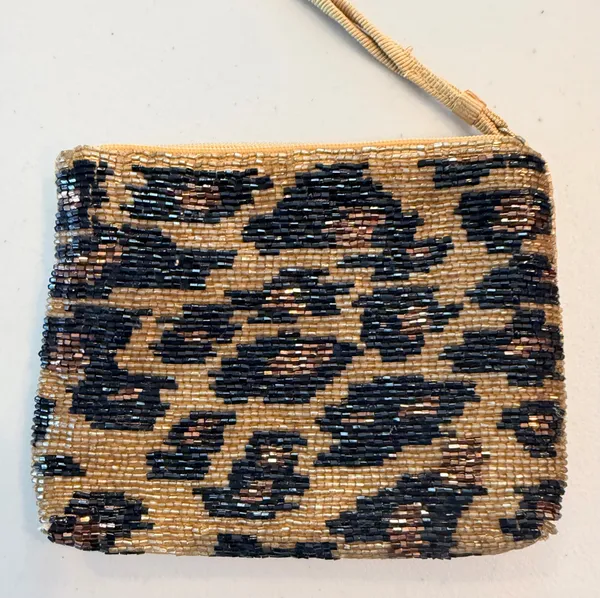 Liz Claiborne | small leopard beaded mini- - Image 2