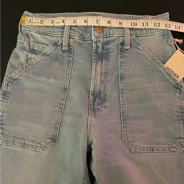 NWT MOTHER Denim The Patch Rambler Ankle Norway Dude Wash Size 25 - Image 13