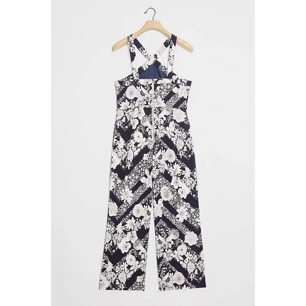NWT!! Anthropologie MAEVE Magda Halter Jumpsuit Retro Floral Wide Legs Size 24W‎ - Image 6