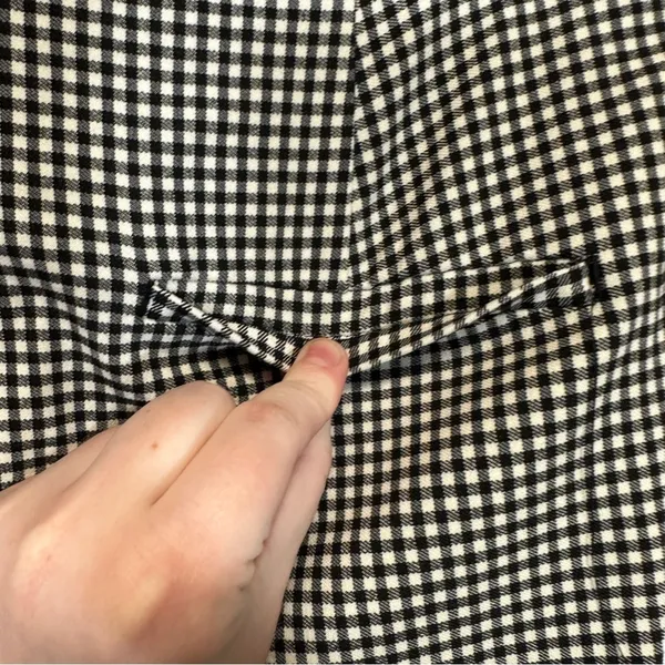 Zara Black & White Gingham‎ Print High Rise Ankle Pants Size S - Image 6
