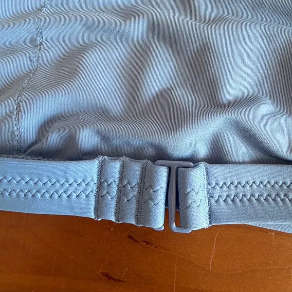 Aerie Light Blue Halter Bikini Top‎ Adjustable Straps Size Large - Image 5