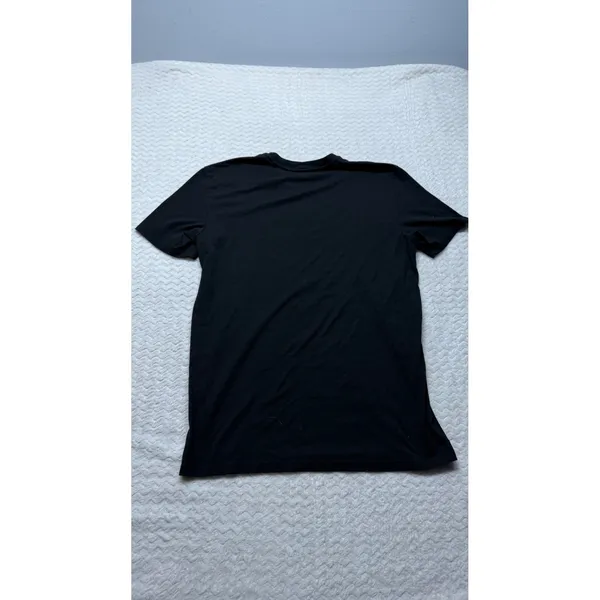 Armani Exchange Womens Black Tonal Logo Graphic Short Sleeve T-Shirt Size S - Image 2
