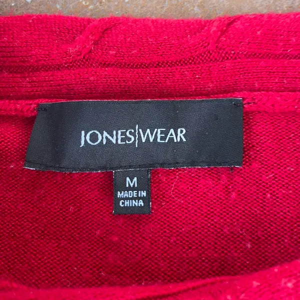 Jones New York Vintage Red Jones Wear sweater with mock neck and balloon sleeves sz m - Image 5